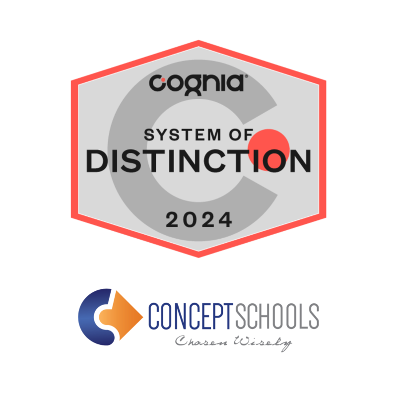 Cognia System of Distinction and Concept School logos